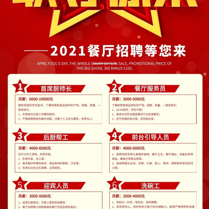 招聘厨师/后厨帮工 管吃住